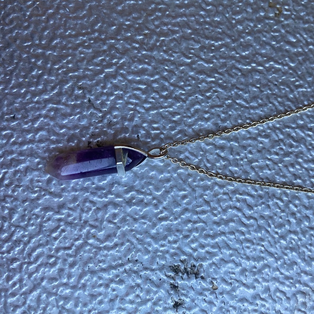 Amethyst crystal necklace
